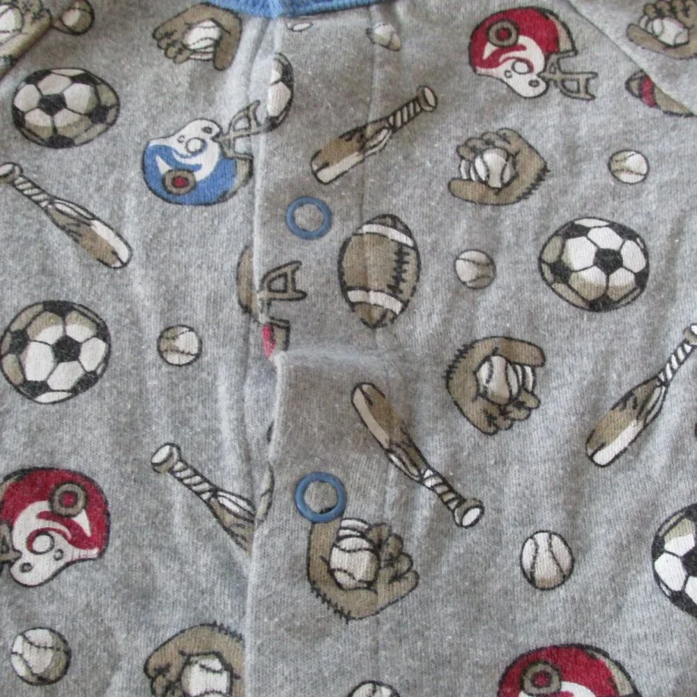 Baby Sprockets 1 Pc Snap‎ Up Bodysuit infant Boys 3-6M Gray Short Sleeve Sports